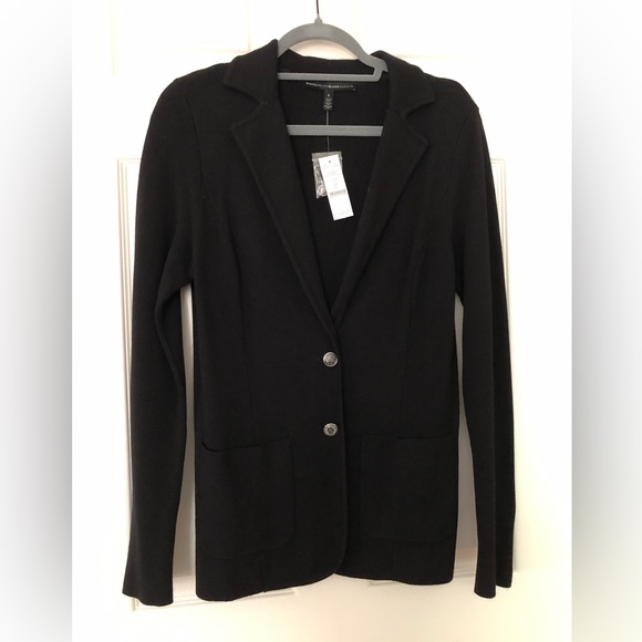 Black WHBM Milano Sweater Blazer - Size Small - NEW - Picture 1 of 5